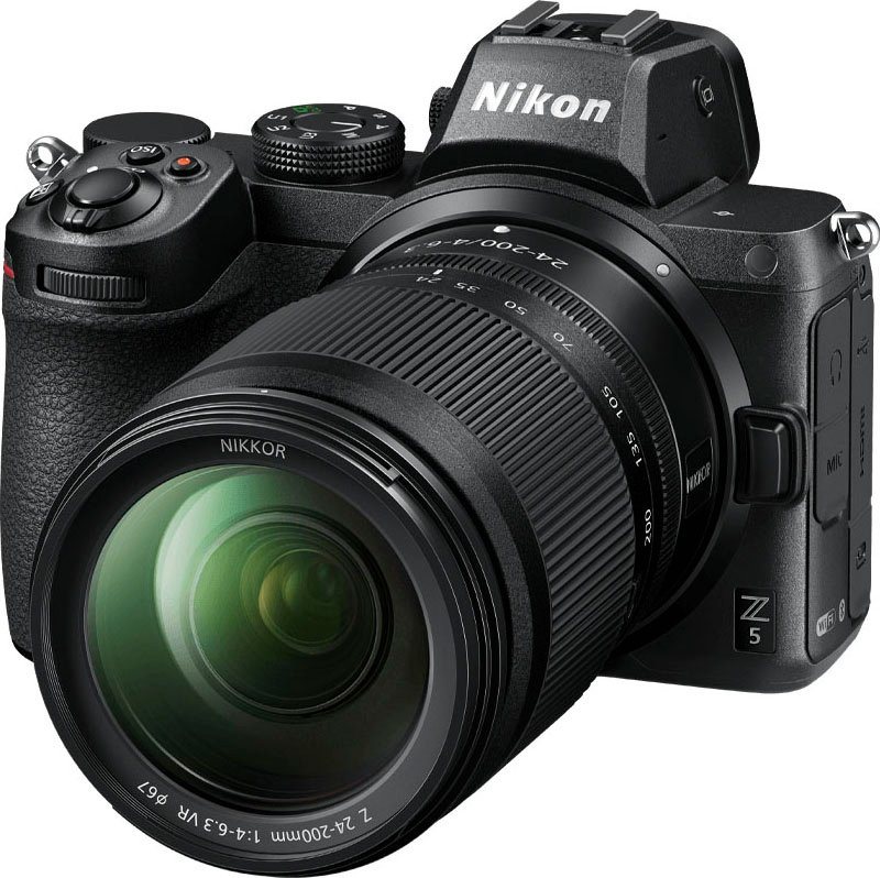 Nikon Z 5 KIT Z 24-200 mm 1:4.0-6.3 VR Systemkamera (24-200 mm 1:4.0-6.3 VR, 24,3 MP, Bluetooth, WLAN (WiFi)