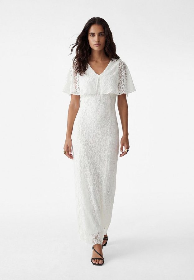 Koton Midikleid Koton Maxi-Slim-Fit-Dress Mit Spitze