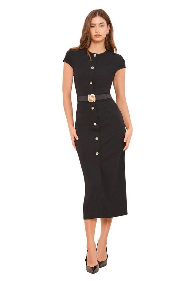LIPSY Midikleid Lipsy Durchgeknöpftes Midi-Bodyconkleid (1-tlg)