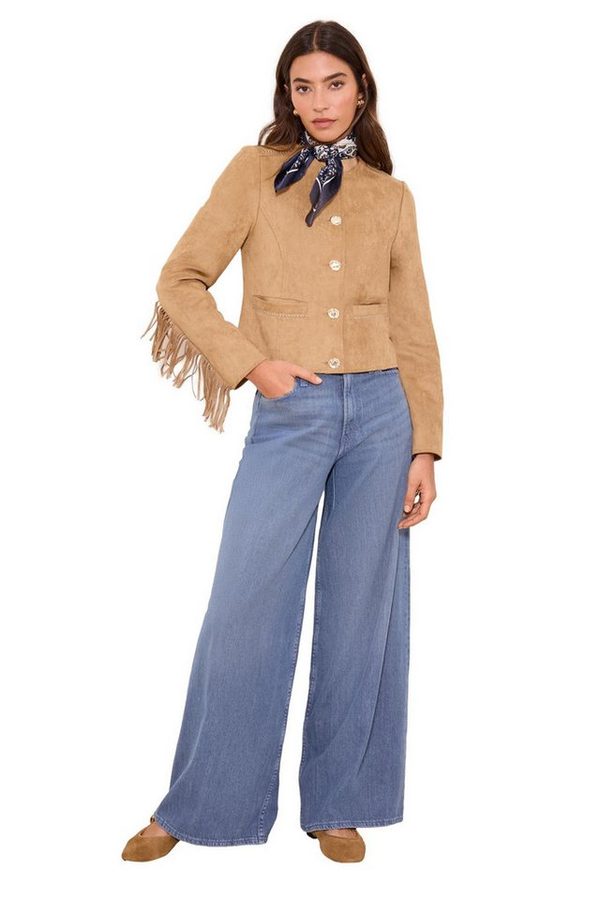 LIPSY Lederimitatjacke Lipsy Festival-Jacke mit Nieten und Fransen (1-St) von Lipsy