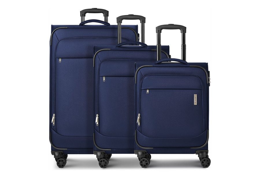 travelite Trolleyset Priego, 4 Rollen, (3-teilig, 3 tlg), Polyester