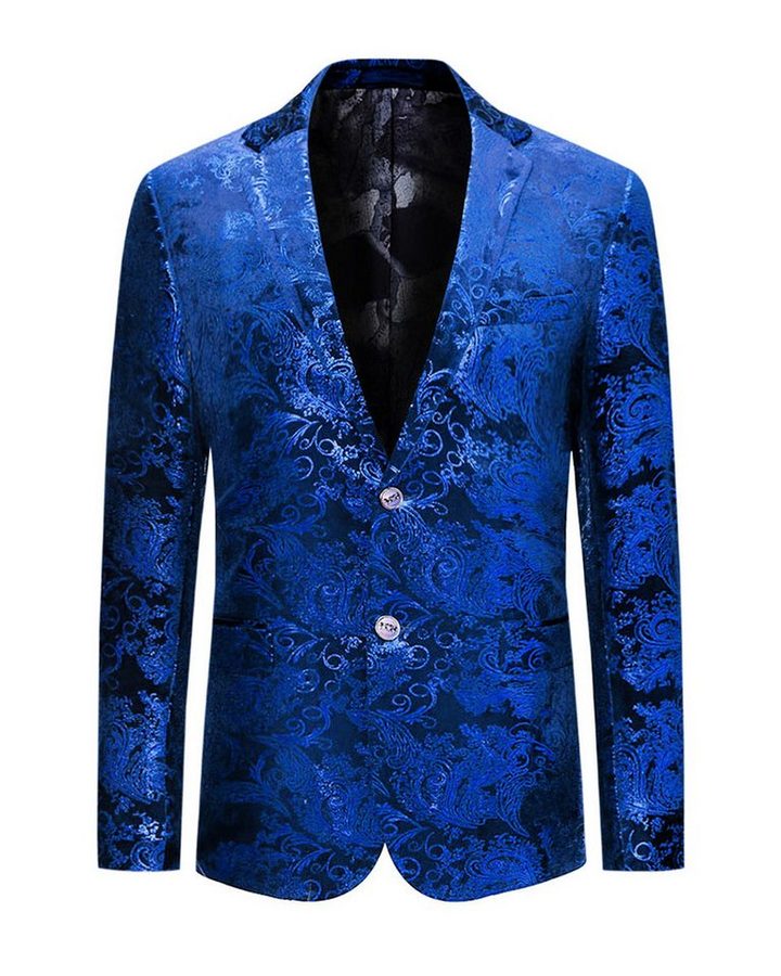 Allthemen Sakko Herren 2 Knöpfe Pailletten Blazer für Party