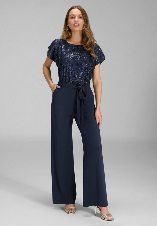 SWING Jumpsuit - Jumpsuit mit Cut-Outs und weitem Bein Oberteil in lockerer Passform