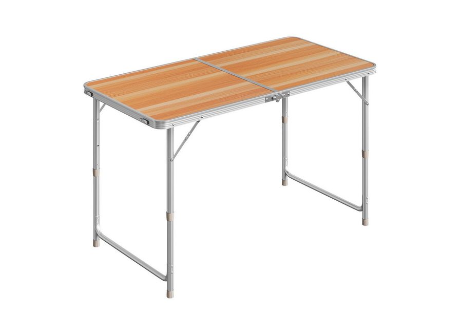 Woltu Campingtisch (1-St), Klapptisch, höhenverstellbar, aus Aluminium MDF