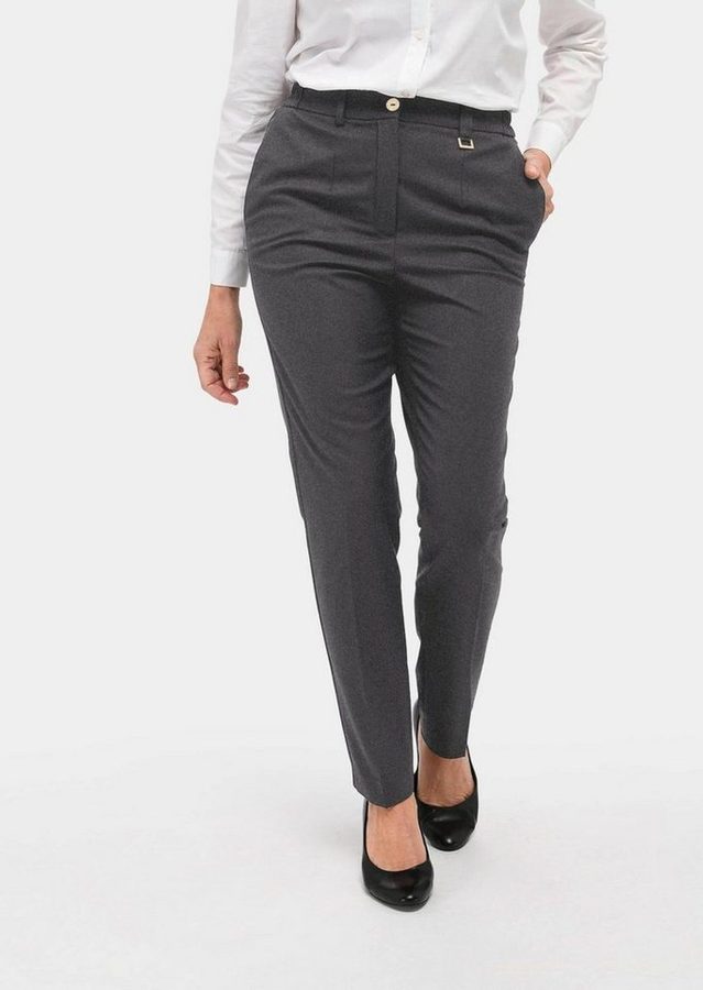 GOLDNER Stoffhose Bügelfaltenhose mit Teildehnbund Stoffhose mit Taschen, Gürtelschlaufen und Knöchellänge von GOLDNER