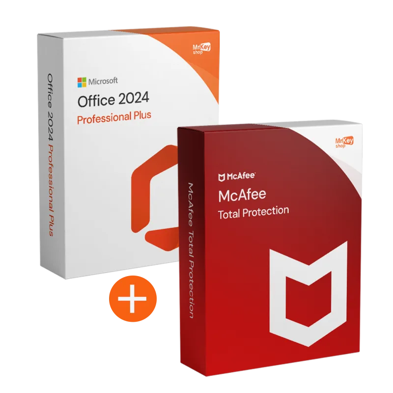 Office 2024 Pro Plus + McAfee Total Protection 1 Jahr/1 Gerät – Bundle