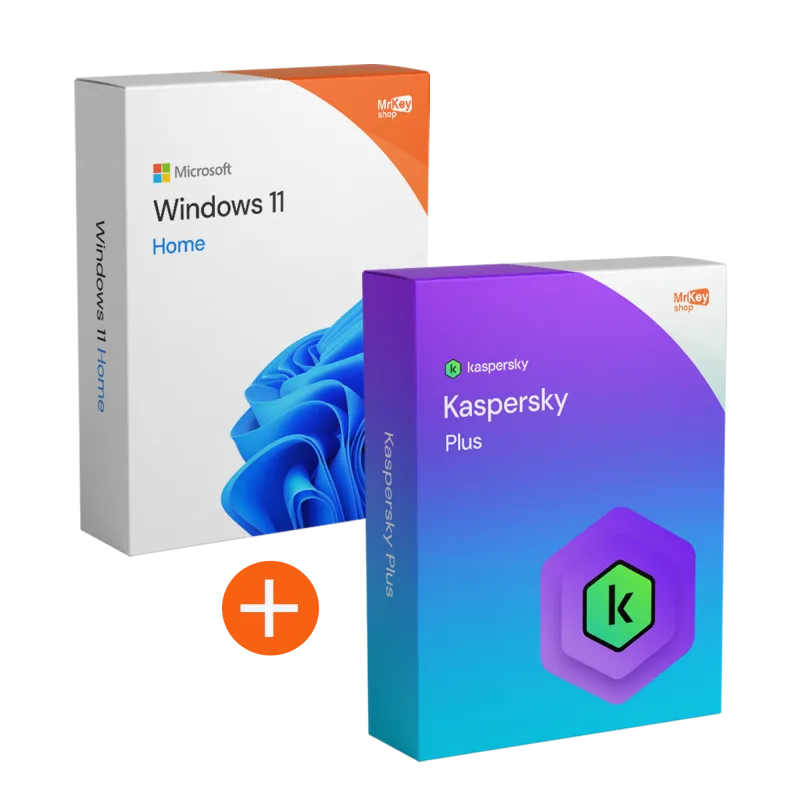 Windows 11 Home + Kaspersky Plus 1 Jahr/1 Gerät – Bundle