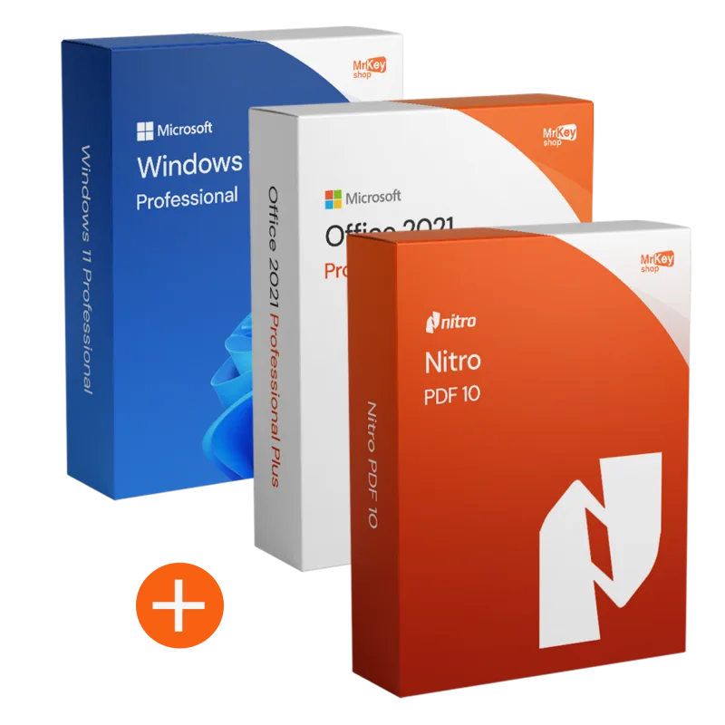 Windows 11 Pro + Office 2024 Pro Plus + Nitro PDF 10 - Bundle