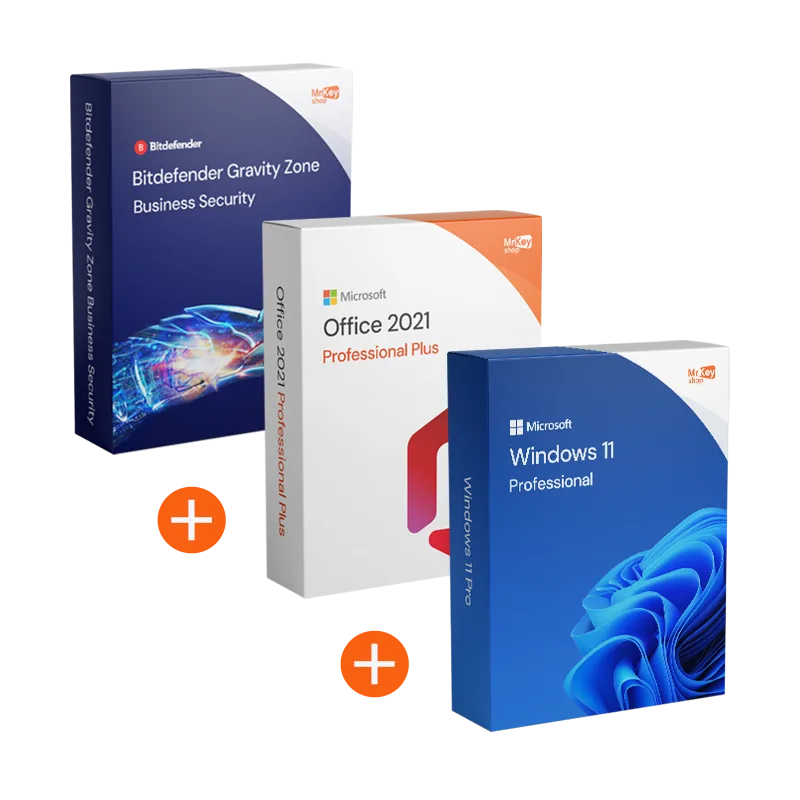 Windows 11 Pro + Office 2021 Pro Plus + Bitdefender GravityZone Core - Bundle