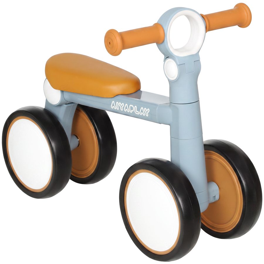 AIYAPLAY Kinder Laufrad Klappbar leicht Lauflernrad mit EVA-Rädern Höhenverstellbarer Sitz Aluminiumrahmen, Kinderlaufrad Balance Bike bis 25 kg Geschenke für Jungen Mädchen 1-3 Jahre Blau   Aosom