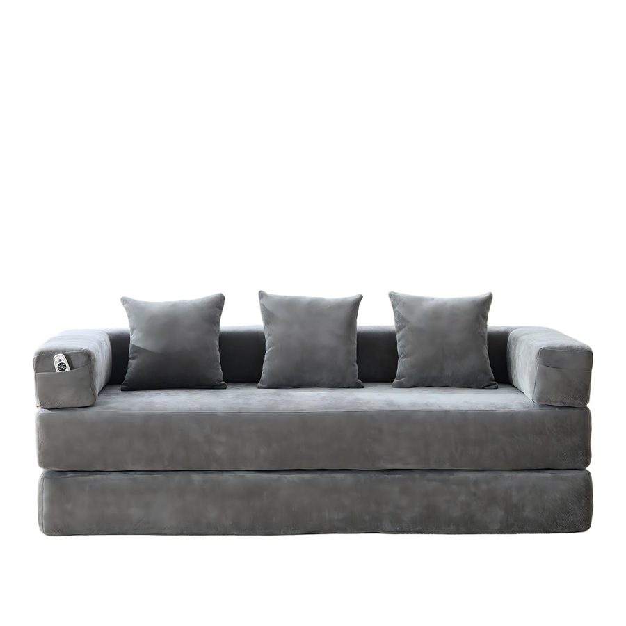 Modulares Chenille-Block-Sofa, Dunkelgrau   Aosom.de