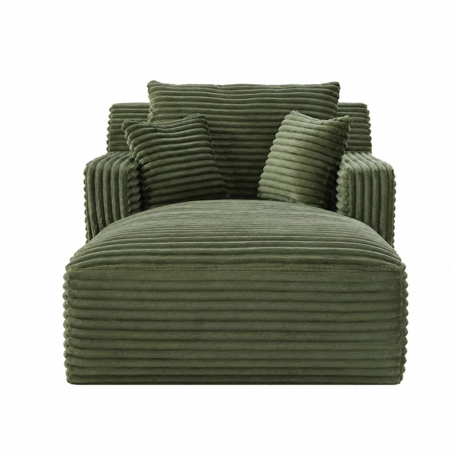 Moderner Cord-Loungesessel,Grün   Aosom.de von LISA