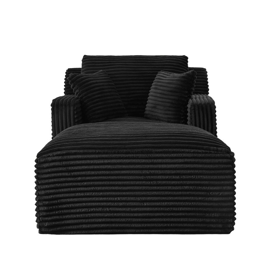 Moderner Cord-Loungesessel, Schwarz   Aosom.de von LISA
