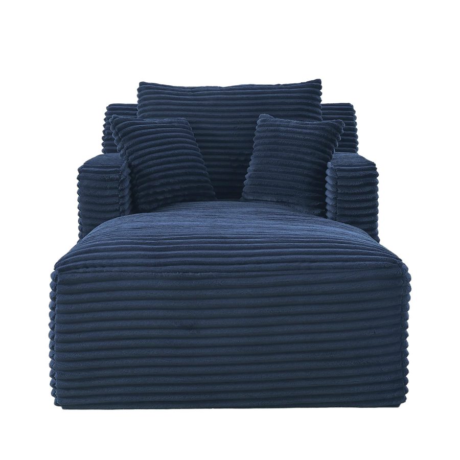 Moderner Cord-Loungesessel, Blau   Aosom.de von LISA
