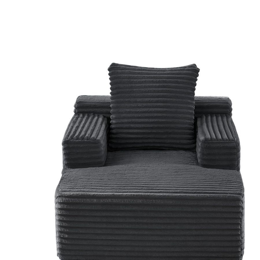 Knochenloses Cordsofa, Dunkelgrau   Aosom.de von LISA