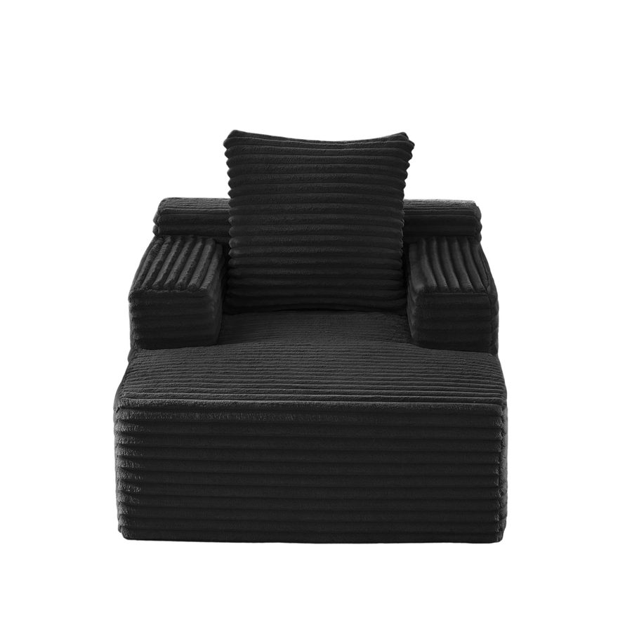 Knochenloses Cordsofa, Schwarz   Aosom.de von LISA