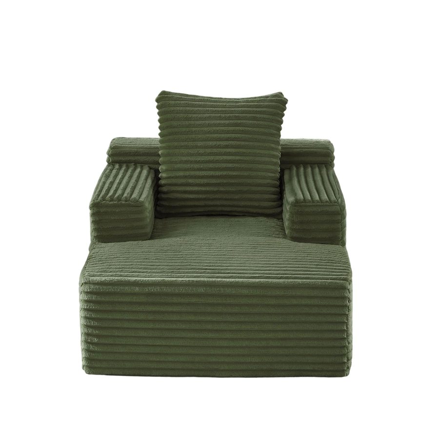 Knochenloses Cordsofa, Grün   Aosom.de von LISA