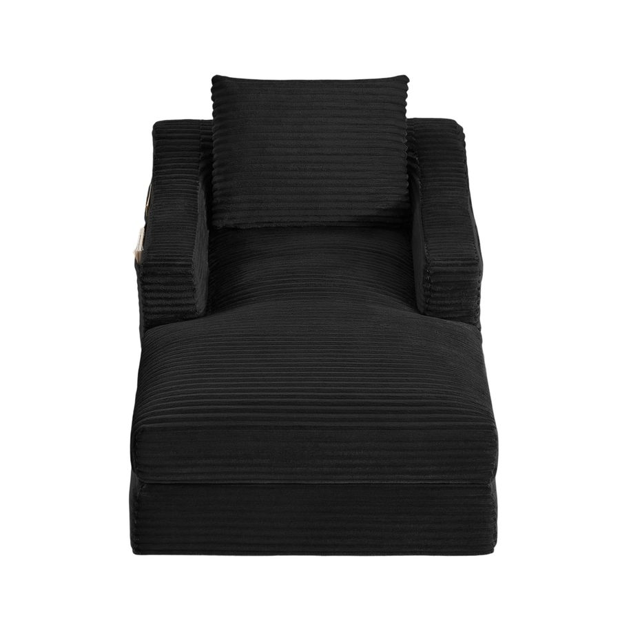 Knochenloses Cord-Freizeitsofa,Schwarz   Aosom.de von LISA