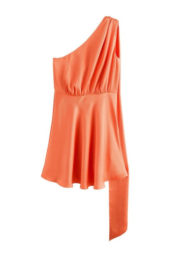 Next Satinkleid Ärmelloses Neckholder-Minikleid aus Satin (1-tlg)