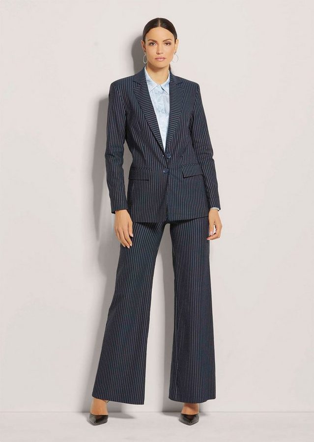 MADELEINE Kurzblazer Eleganter, taillierter Blazer Meliertes Design mit klassischem Reverskragen und Knopfverschluss