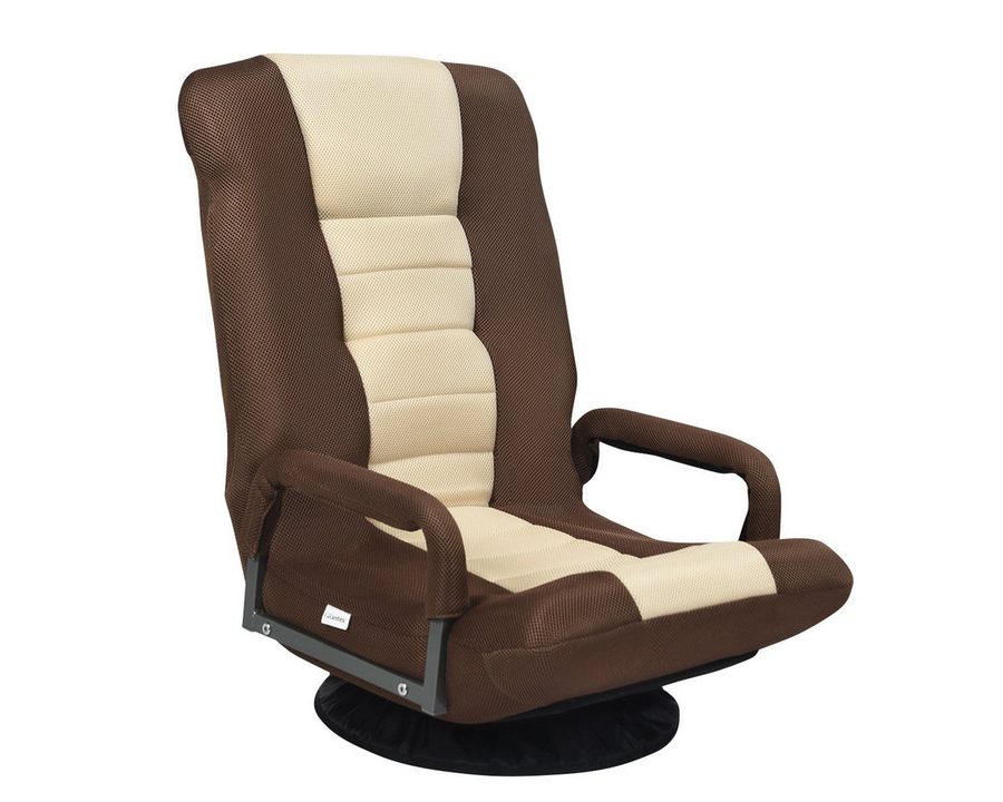 COSTWAY Relaxsessel, Bodensessel mit verstellbarer Rückenlehne,drehbar