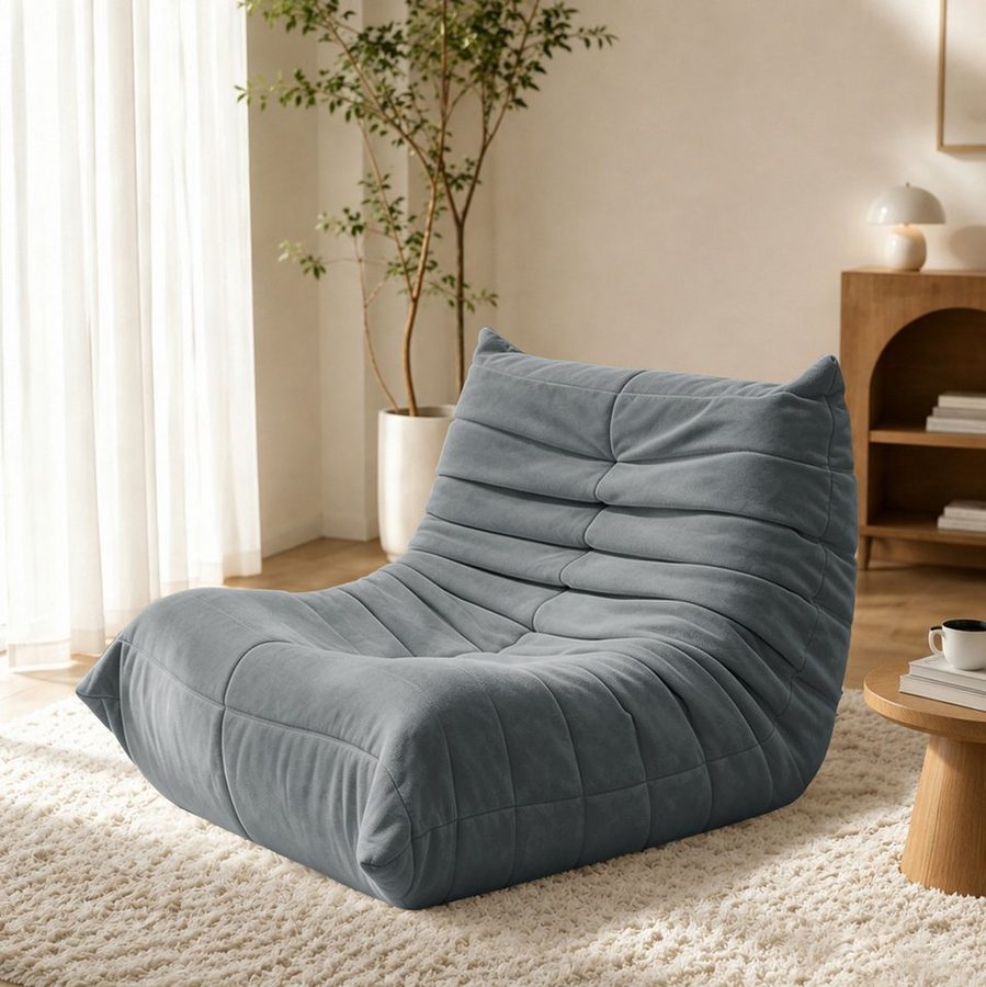 VUZINIC Sitzsack für Erwachsene, Memory-Schaum-Füllung, Bodensofa, Wohnzimmer & Büro (1 St)