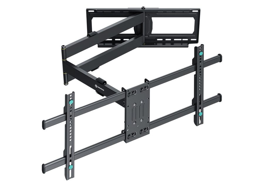 ONKRON TV-Wandhalterung 42-90 Zoll, bis 65 kg, VESA 200x200-800x400, M7L-B, (langer Arm, ausziehbar, schwenkbar, neigbar, Kabelkanäle)