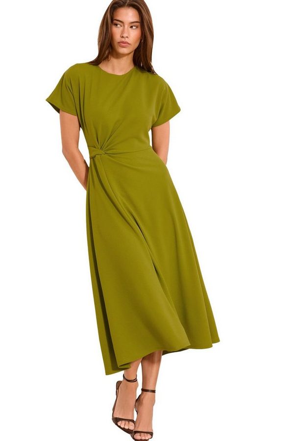 LIPSY Midikleid Lipsy Midikleid mit seitlichem Knoten, Karomuster (1-tlg)