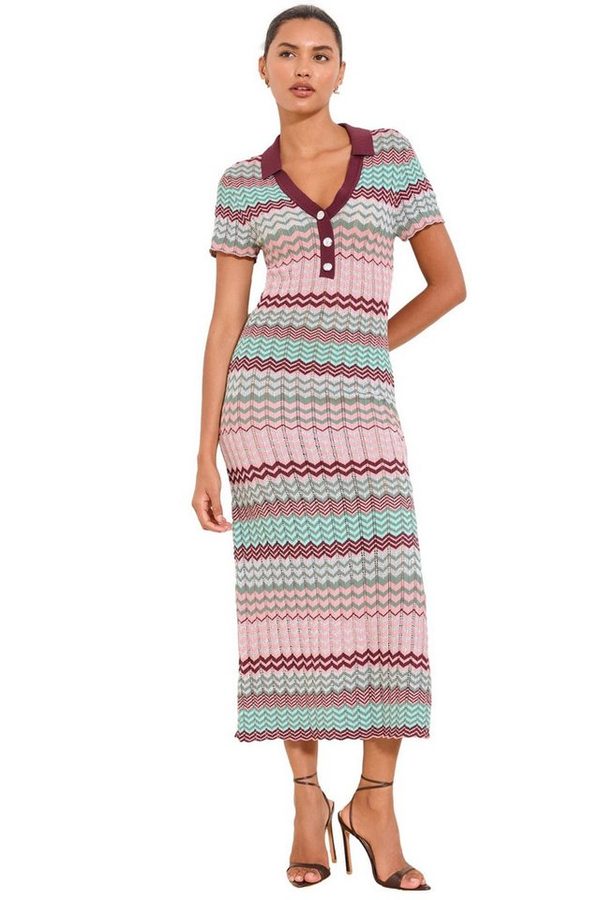 LIPSY Maxikleid Lipsy Kurzärmeliges Polo-Maxikleid, Kurzgröße (1-tlg)