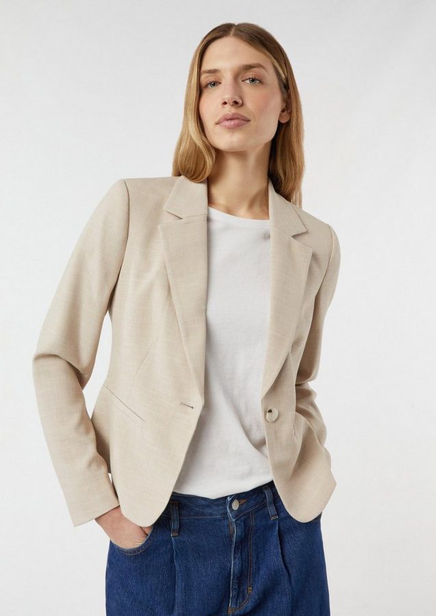 comma Jackenblazer Indoor-Blazer Taillierter Blazer in Strukturware