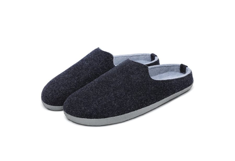 Home & Joy vegan & recycled Comfort Filz unisex Hausschuh (hohe Hüttenschuhe, Fußbett entnehmbar, weich & warm gefüttert, bequem) Pantoffeln Latschen Schlappen Slipper Pantoletten Winter rutschfest