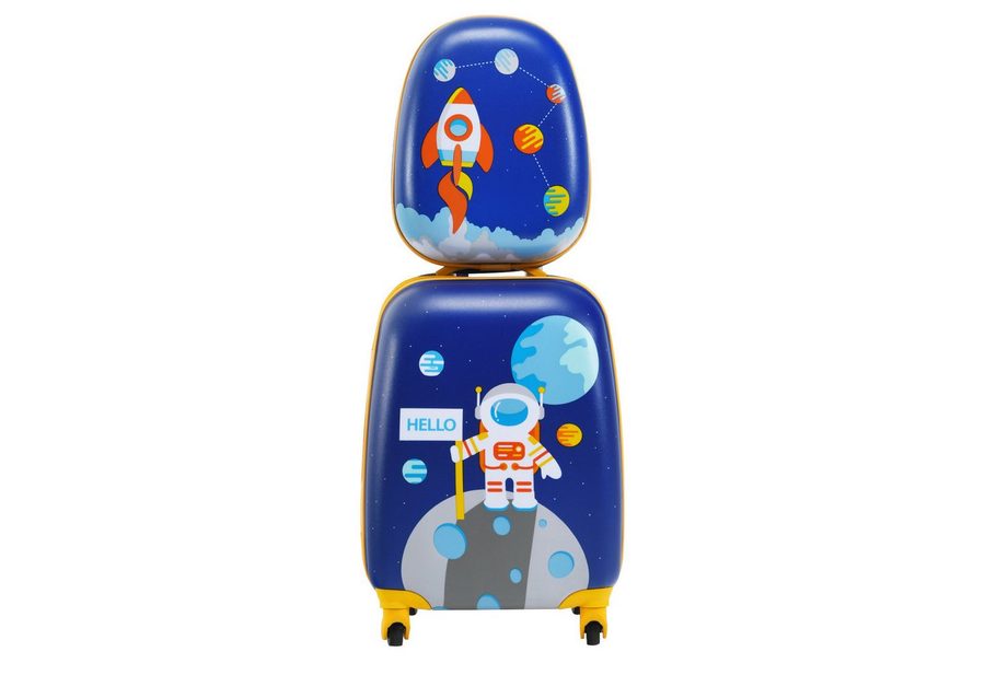 COSTWAY Kinderkoffer 2tlg Kinderkoffer, mit Rucksack