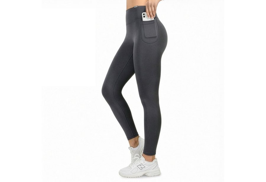 Smilodox Leggings Kelsy, High Waist Sportleggings V-Bund & seitlichen Eingrifftaschen nahtlos im Schritt, figurformende elastische Yogahose, Sport Freizeit