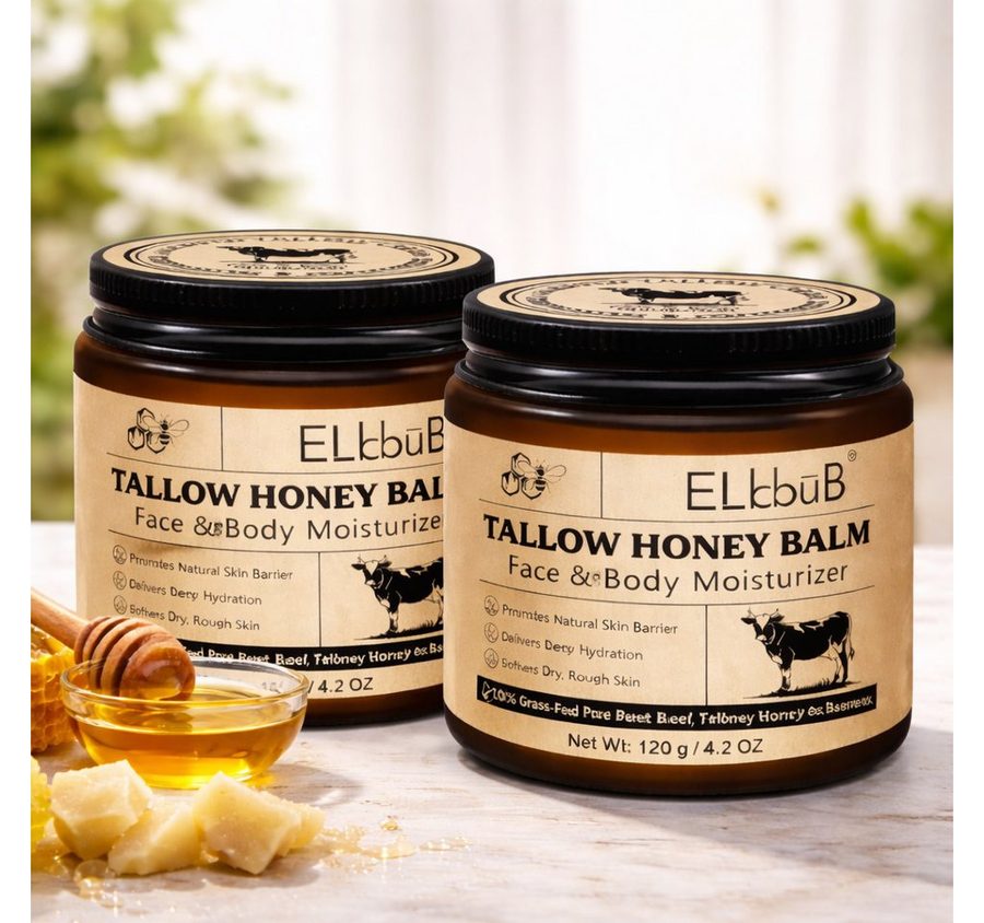 NEXGEN LUXUS SCHÖNHEIT & HAUTPFLEGE Körpercreme Hautpflege Rindertalg Honig Beef Tallow Creme Gesicht Balsam 120 g Packung, 2-tlg., Aufgeschlagene Honigcreme Langanhaltende Feuchtigkeit Pflege