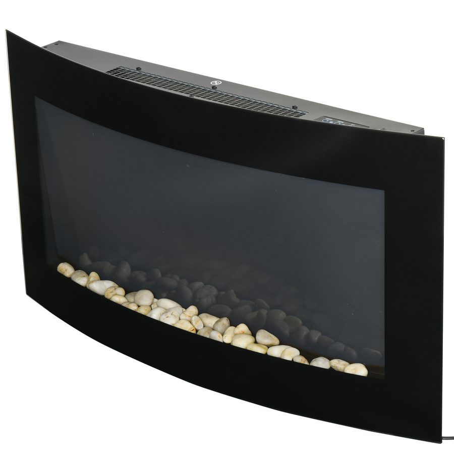 HOMCOM Elektrokamin Kaminofen elektrischer Wandkamin 89,2 x 13,5 x 48cm modernes Design für gemütliche Atmosphäre   Aosom.de