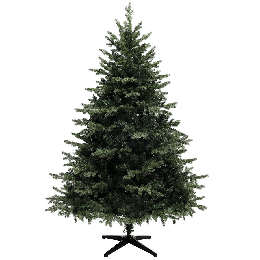 HOMCOM 180 cm Künstlicher Weihnachtsbaum im Fichtendesign mit 1696 Zweigspitzen und klappbarem Stahlfuß, Christbaum für Zuhause oder Büro, Grün   Aosom