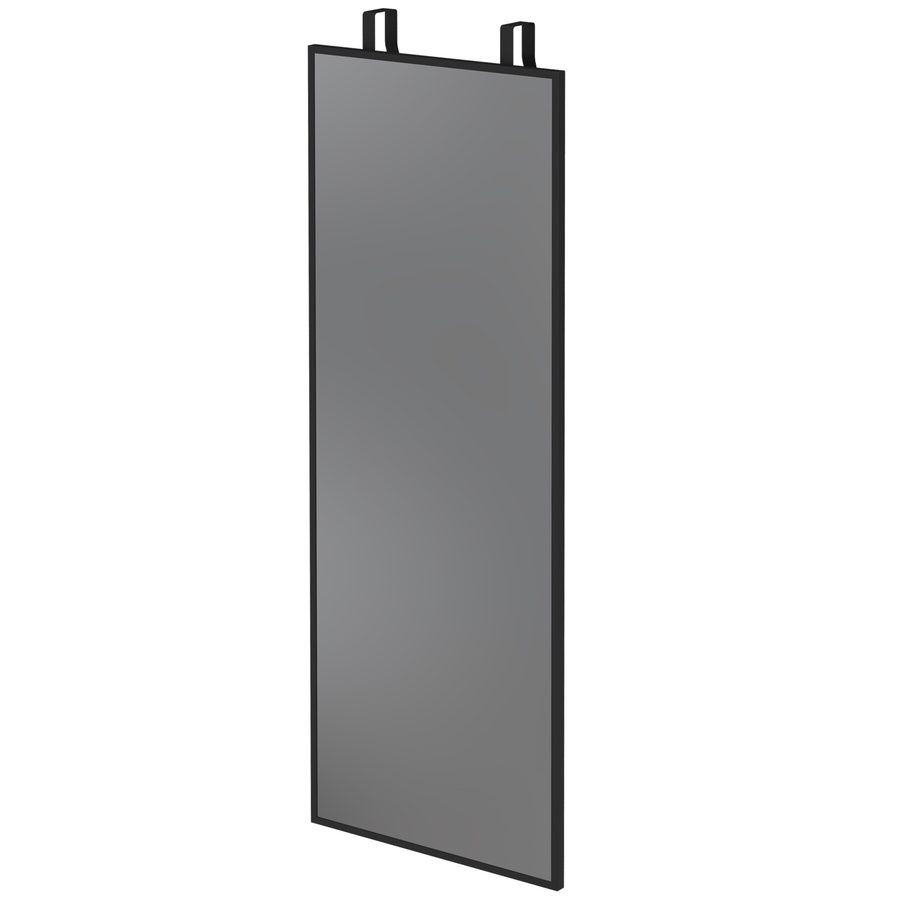 HOMCOM 110 x 40 cm Wandspiegel Rechteckig, Großer schwarzer Tür-Wandspiegel, Dekoration für Schlafzimmer, Wohnzimmer, Eingang, Gehärtetes Glas, Schwarz   Aosom