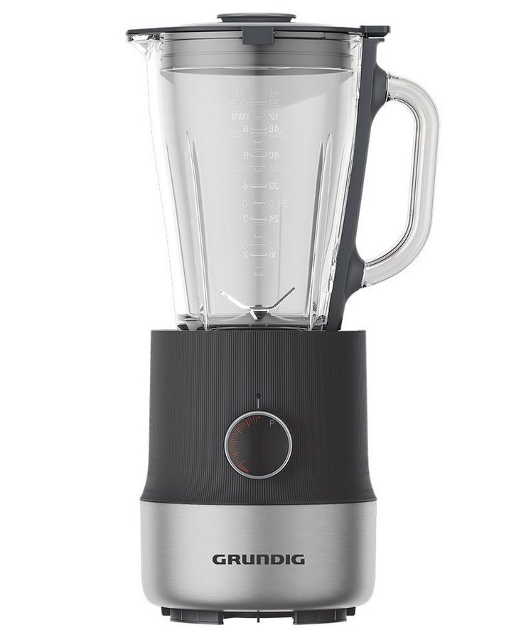 Grundig Standmixer SM 6430, 800 W, 1,5 L, 4 Edelstahlklingen, Pulsfunktion, Messskala, Glasbehälter von Grundig
