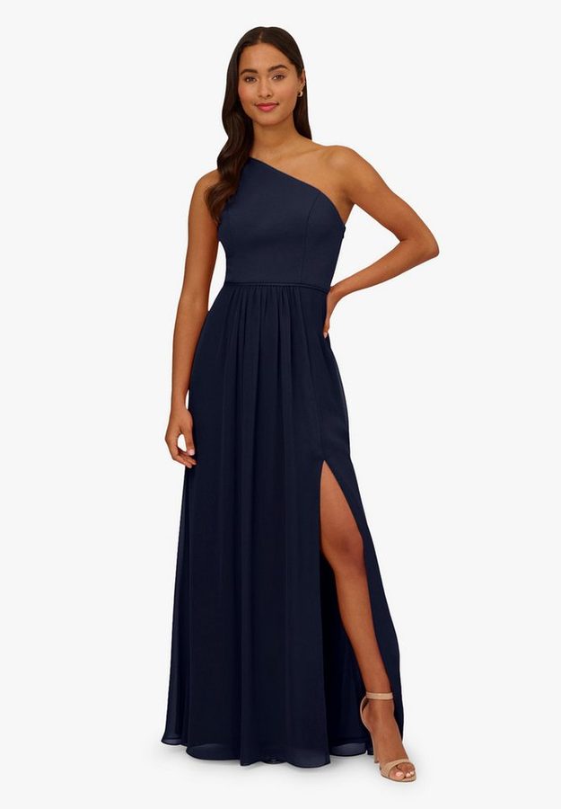 Adrianna Papell Abendkleid One Shoulder Chiffon Gown Glamourös, klassisch, festlich