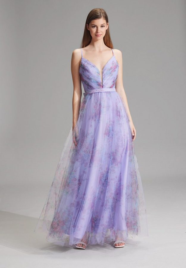 Hey Kyla Abendkleid - Tüllrobe mit floralem Allover-Print A-Linie