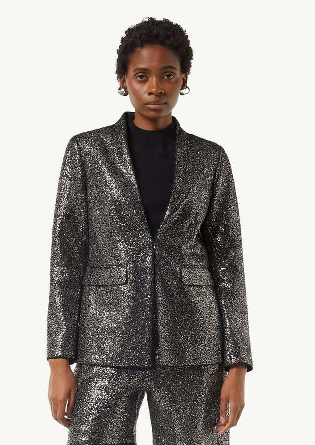 comma Jackenblazer Indoor-Blazer Festlicher Blazer mit Pailletten