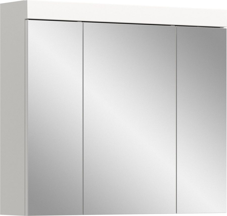 OTTO home Badezimmerspiegelschrank MAOI, mit 3 Spiegeltüren, in verschiedenen Ausführungen erhältlich (Wahlweise 60 oder 80 cm & mit oder ohne Beleuchtung) Badmöbel, Badschrank, Schrankspiegel, Spiegel, Bad, Badezimmer von OTTO home