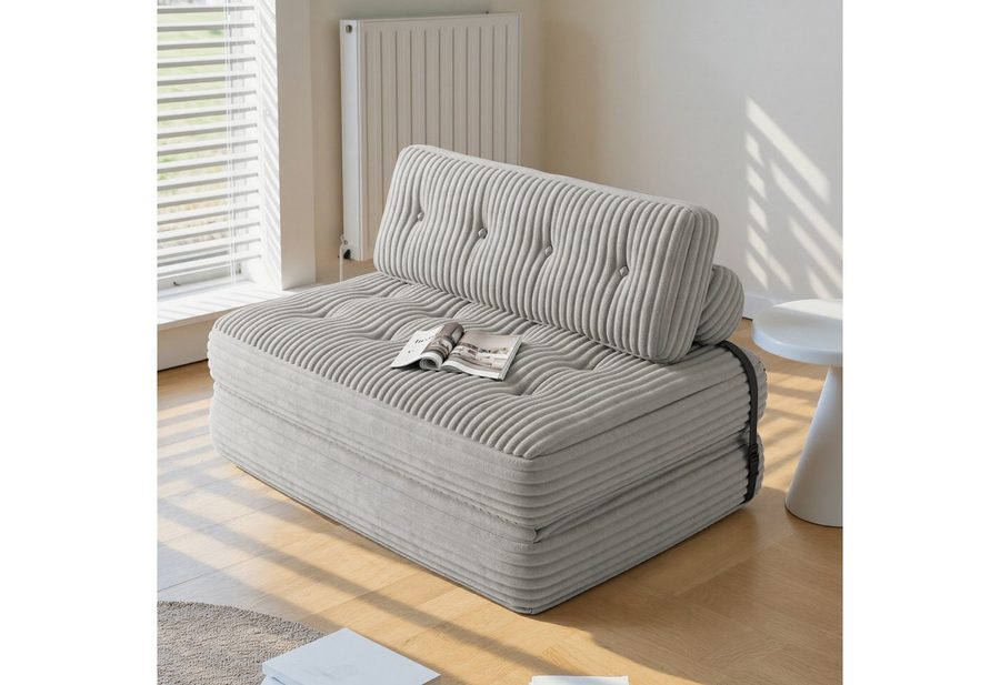Bealife Schlafsofa Klappbares Sofa, Relaxsessel Indoor-Lazy Mit Rückenkissen, kein Aufbau, sofort nutzbar