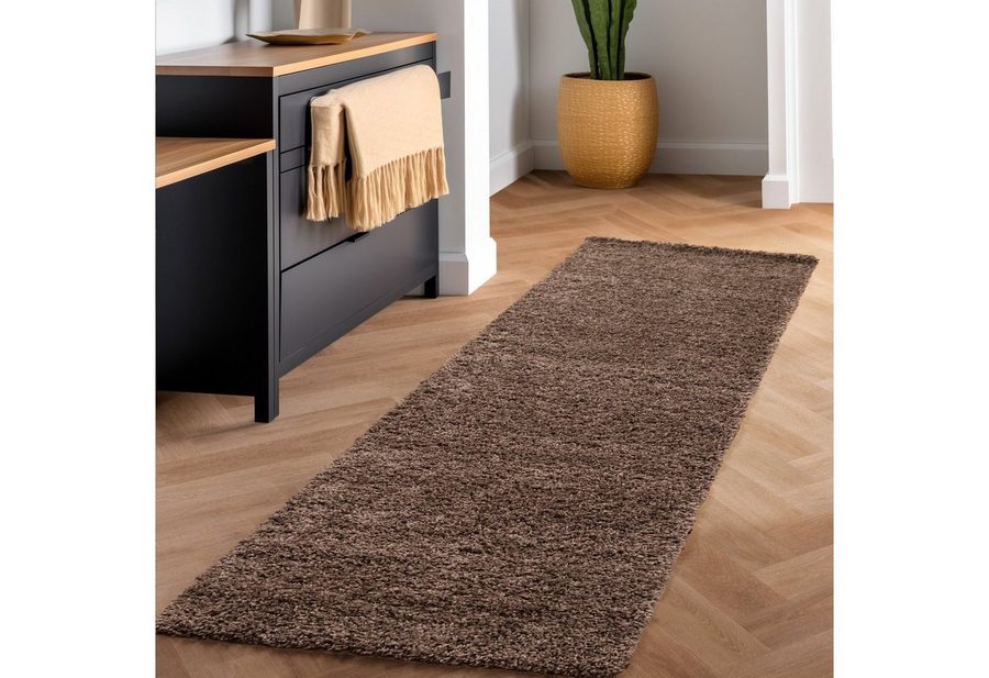 SIMPEX24 Teppich Unicolor - Einfarbig, Läufer, Höhe: 30 mm, Einfarbig Shaggy Teppich Wohnzimmer Langflor Versch. Farben und Größen von SIMPEX24