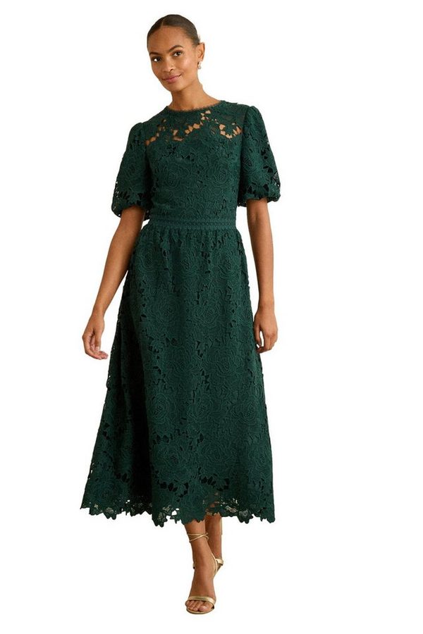 Love & Roses Midikleid Love & Roses Midikleid aus Spitze, Regular (1-tlg)