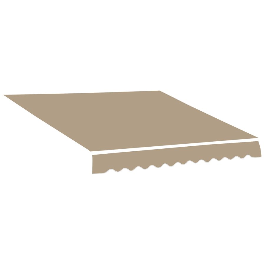 Outsunny Ersatzmarkise für Markisen - Saum mit weichen Wellen - Hochdichtes 280 g/m² UV-beständiges Polyesterstoff 3,82 m x 2,4 m (vorspringend) Café Latte   Aosom
