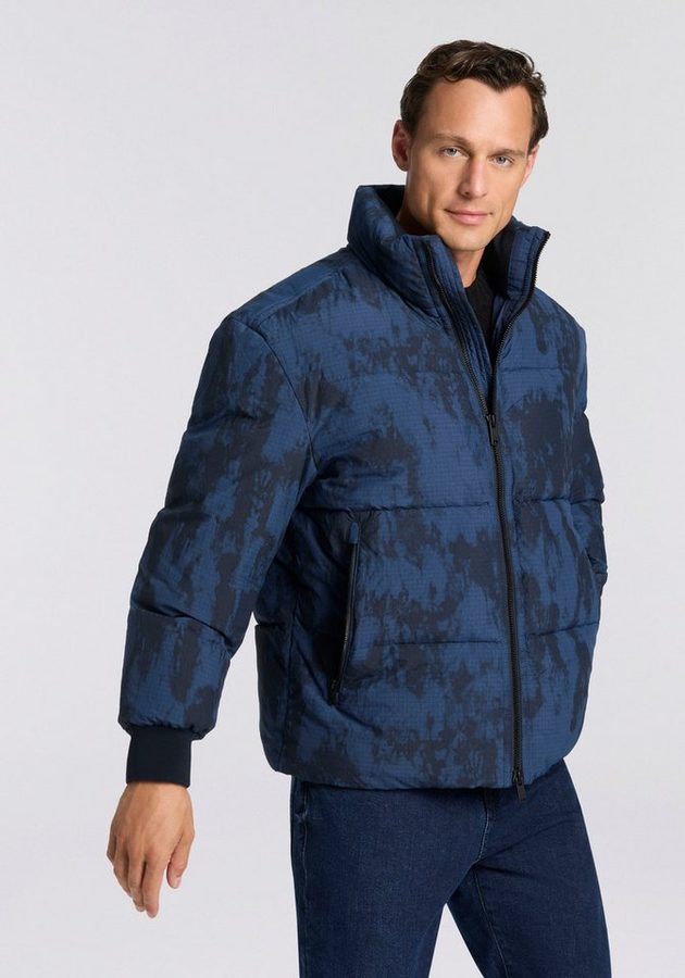 BOSS ORANGE Steppjacke Oshin Stehkragen, Rippbündchen