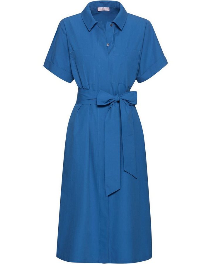 Brigitte von Schönfels Midikleid Hemdblusenkleid mit Bindegürtel