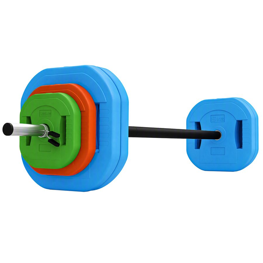 SPORTNOW Hantelset 30 kg, verstellbarer Gewichtssatz mit 140 cm Stahlstange, 8 Scheiben 4x5 kg, 2x2,5 kg, 2x1,5 kg, 2 Clips, Hantelset für Krafttraining zu Hause und im Fitnessstudio   Aosom