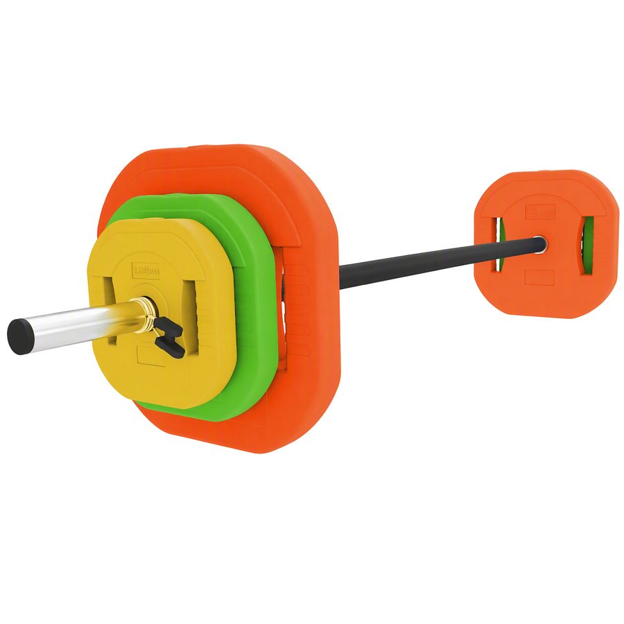 SPORTNOW Hantelstange 20 kg, verstellbares Gewichtset mit 140 cm Stahlstange, 6 Scheiben (2x5 kg, 2x2,5 kg, 2x1,5 kg), 2 Clips, Hantelset für Krafttraining zu Hause und Fitnessstudio   Aosom